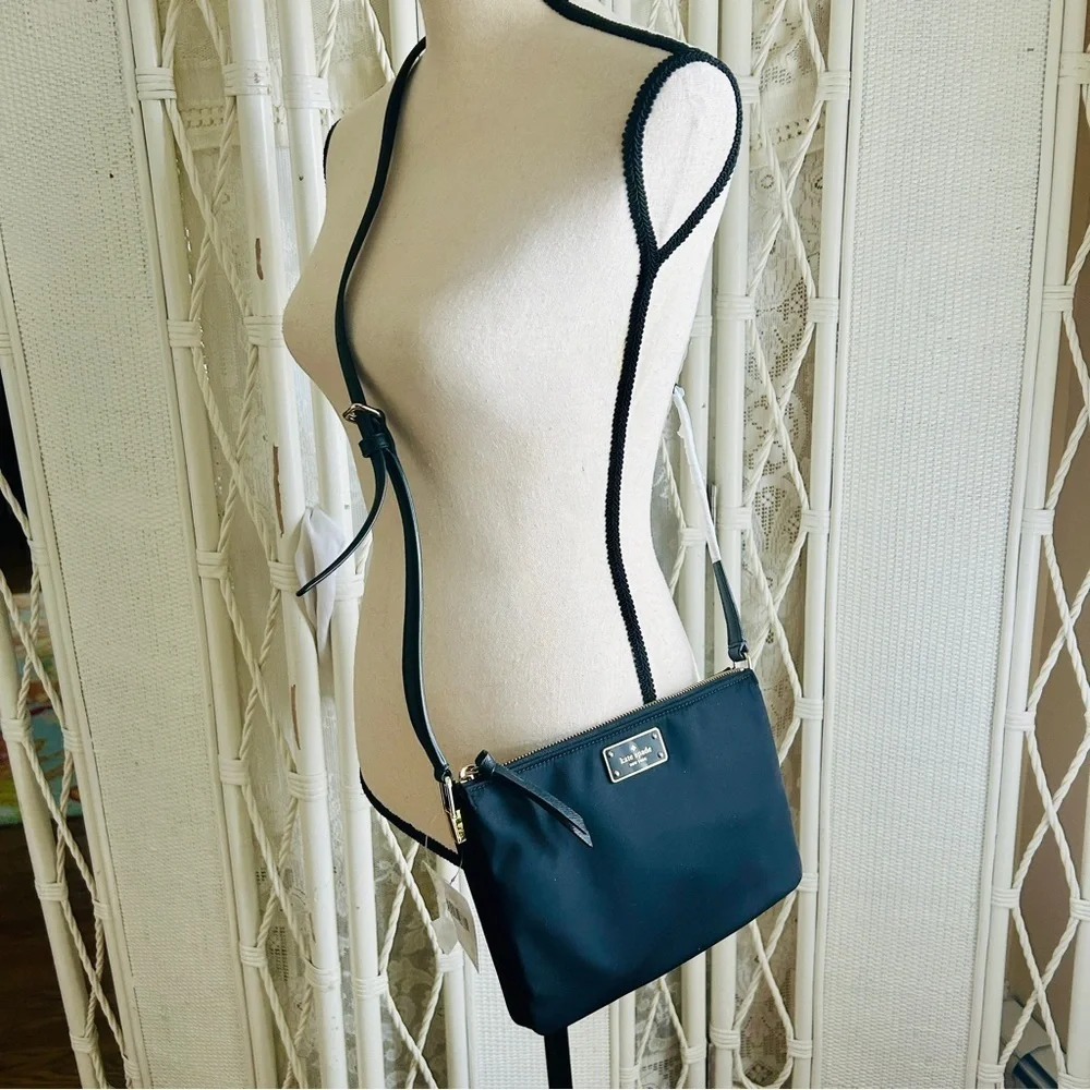 kate spade Crossbody Bag Black Nylon Wilson Road Madelyne New With Tags